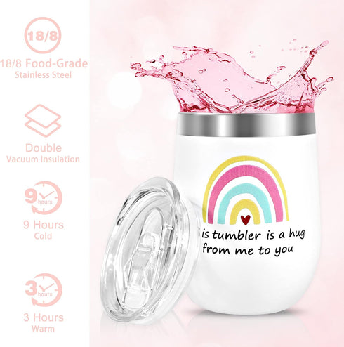 Feel Better Gift Box with Tumbler & Spa Set for Mom Female Friend Sister, Encouragement Thinking of You Gifts